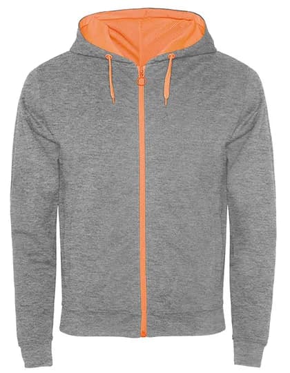 Fuji Sweat-Jacket - Heather Grey 58/Fluor Orange 223