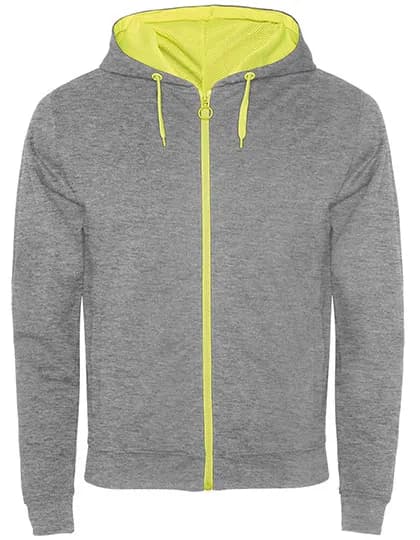 Fuji Sweat-Jacket - Heather Grey 58/Fluor Yellow 221