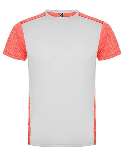 Men´s Zolder T-Shirt - White 01/Heather Fluor Coral 244
