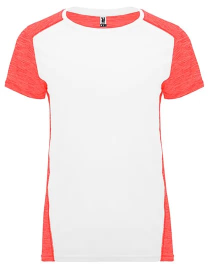 Women´s Zolder T-Shirt - White 01/Heather Fluor Coral 244
