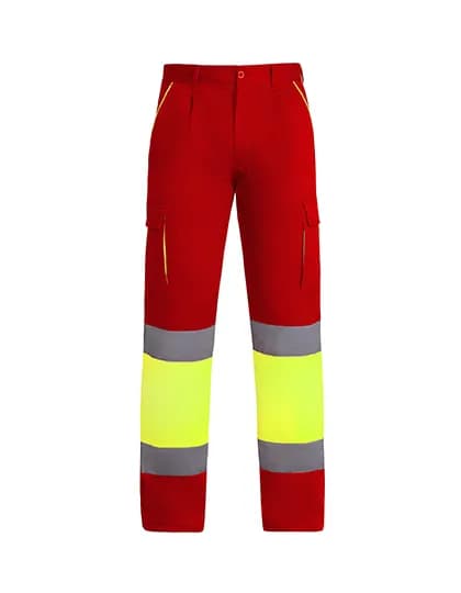 Trousers Enix - Red 60/Fluor Yellow 221