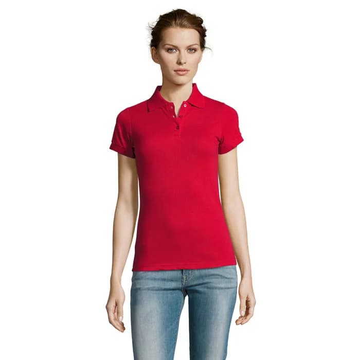 PRIME DAMEN POLO 200g - PRIME WOMEN - Red