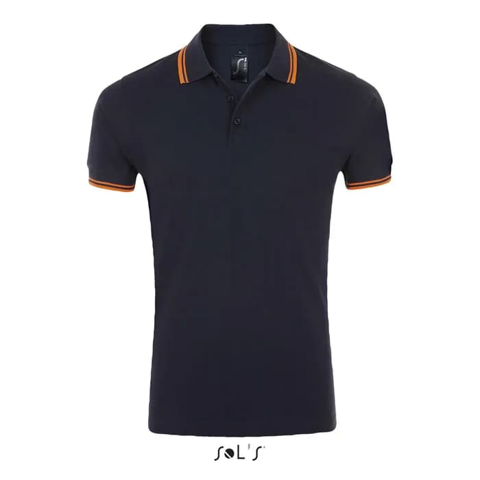 PASADENA HERREN POLO 200 - PASADENA MEN - Marineblau/Neonorange