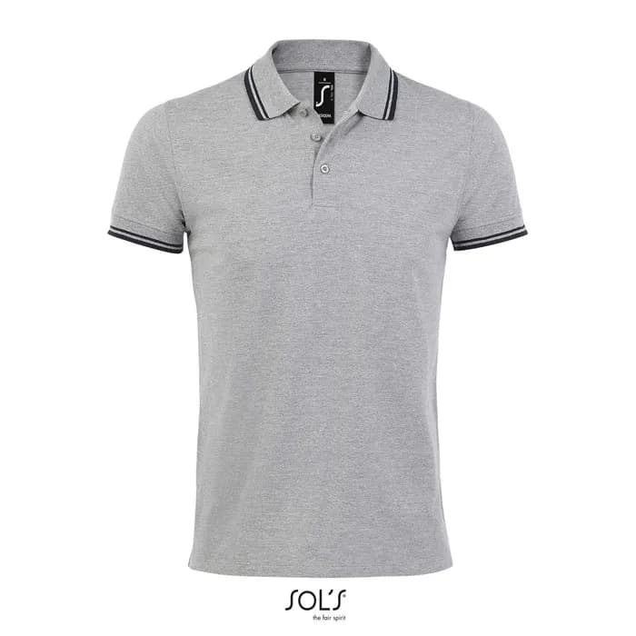PASADENA HERREN POLO 200 - PASADENA MEN - Grey Melange/ French Navy