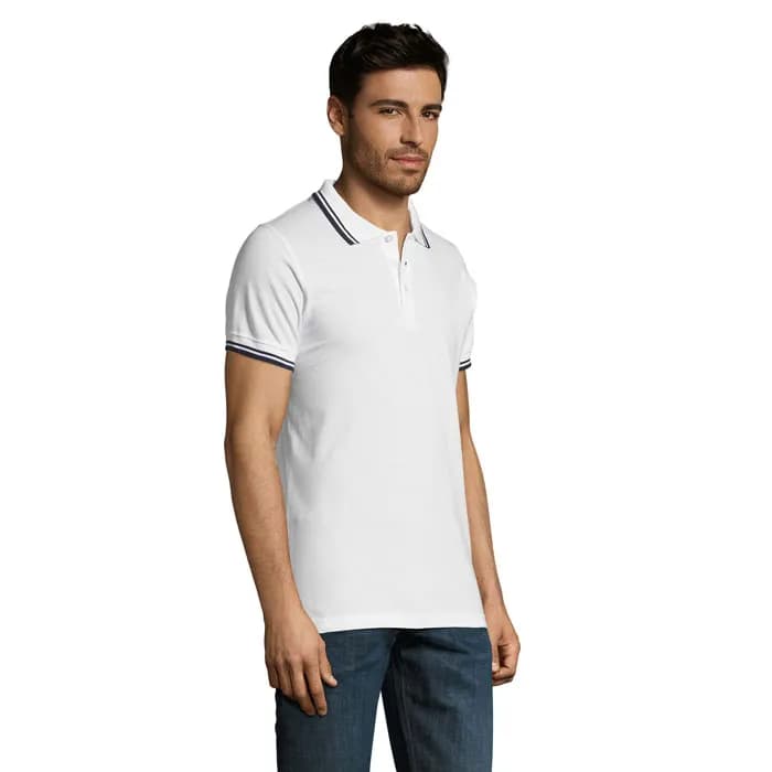 PASADENA HERREN POLO 200 - PASADENA MEN - Weiß/Marine