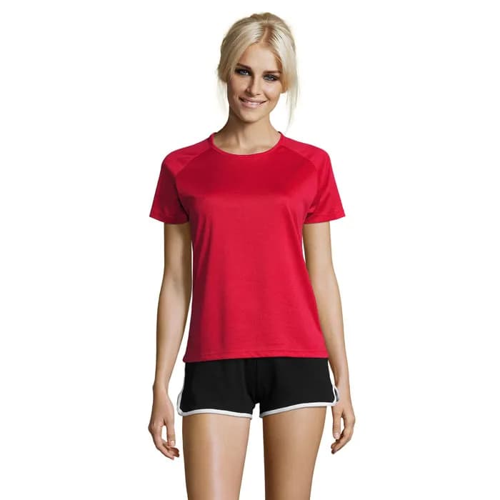 SPORTY DAMENT-SHIRT 140g - SPORTY WOMEN - Red