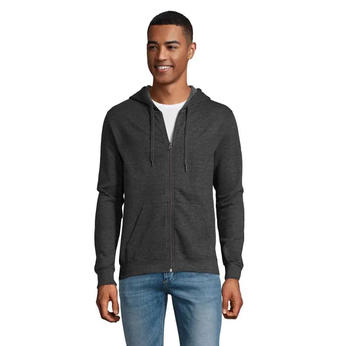 STONE UNI HOODIE 260g - STONE - Charcoal Melange