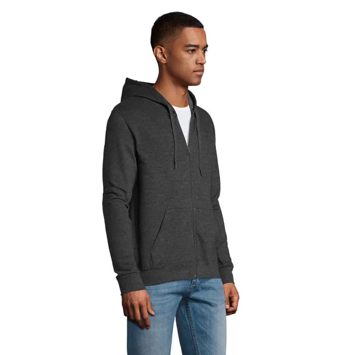 STONE UNI HOODIE 260g - STONE - Charcoal Melange