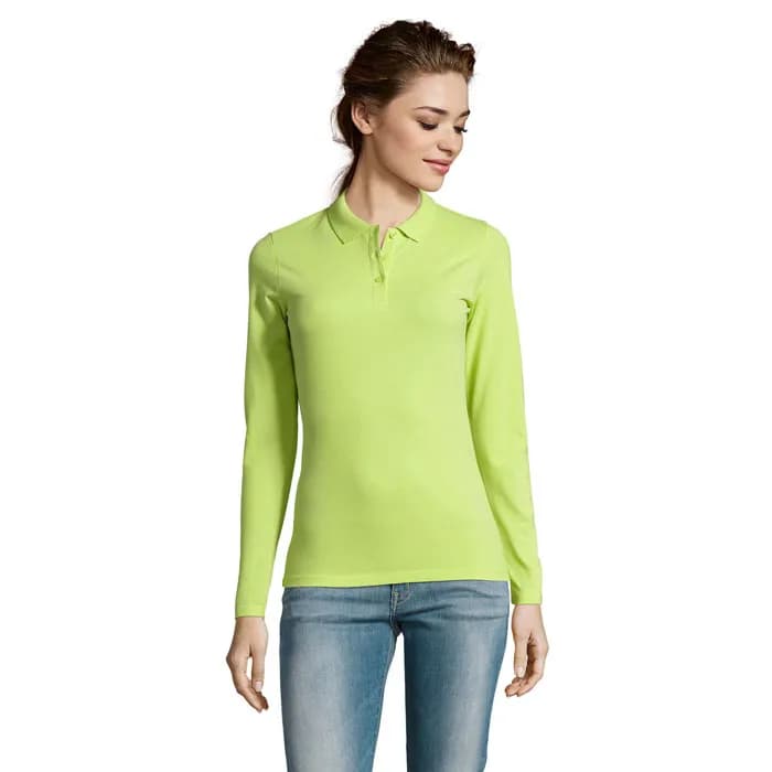 PERFECT LSL WOMEN POLO 180 - PERFECT LSL WOMEN - Apple Green