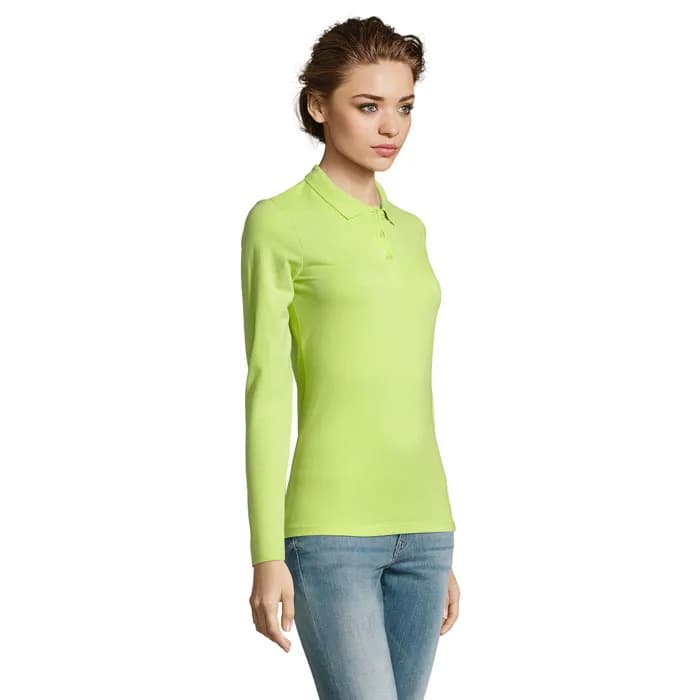 PERFECT LSL WOMEN POLO 180 - PERFECT LSL WOMEN - Apple Green