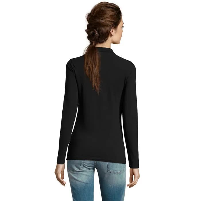 PERFECT LSL WOMEN POLO 180 - PERFECT LSL WOMEN - Schwarz