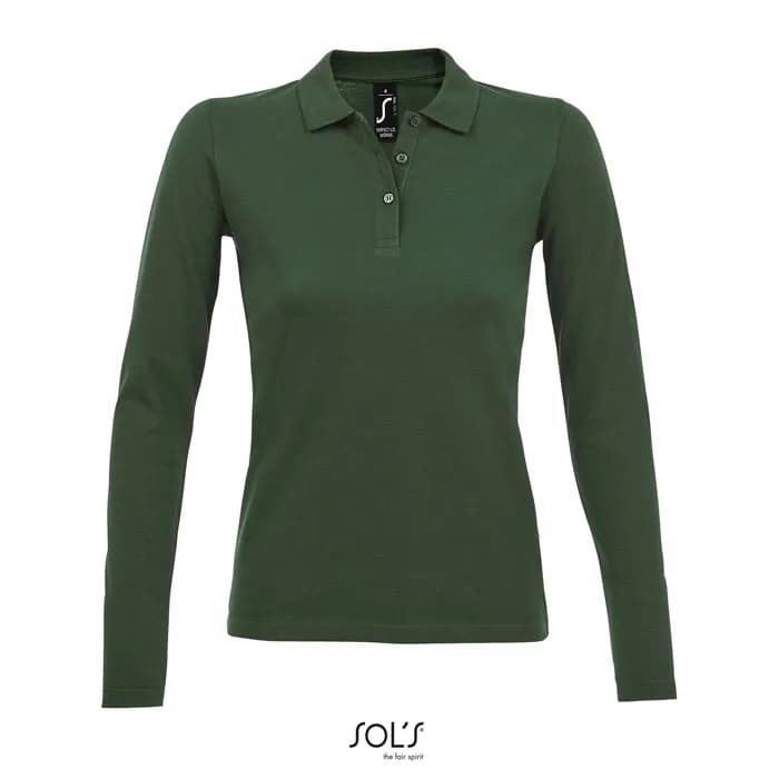 PERFECT LSL WOMEN POLO 180 - PERFECT LSL WOMEN - Bottle Green