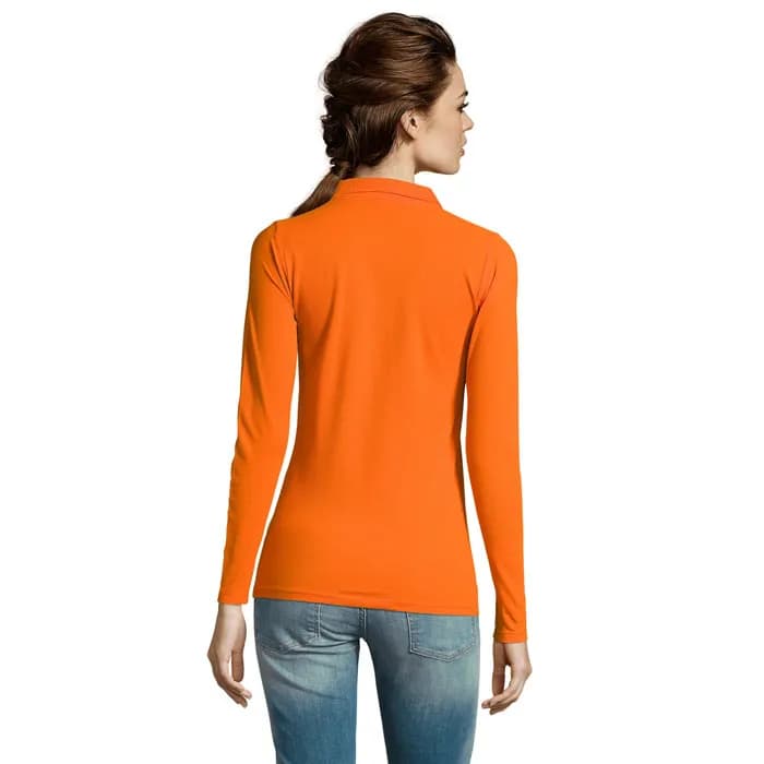 PERFECT LSL WOMEN POLO 180 - PERFECT LSL WOMEN - Orange
