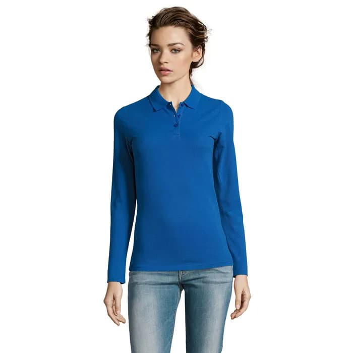 PERFECT LSL WOMEN POLO 180 - PERFECT LSL WOMEN - Royal Blue