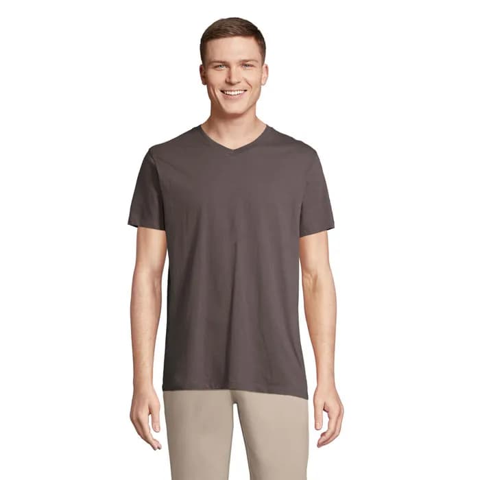 REGENT V V-NECK T-SHIRT - REGENT V - Dunkelgrau
