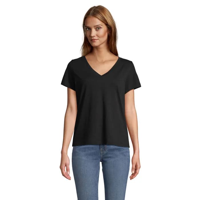 REGENT V T-SHIRT WOMEN - REGENT V WOMEN - Deep Black