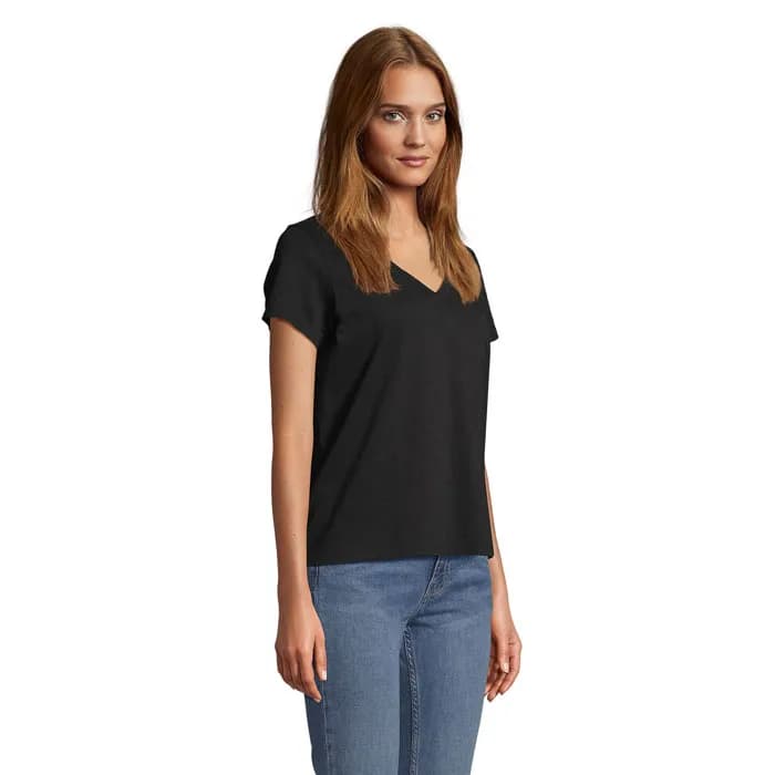 REGENT V T-SHIRT WOMEN - REGENT V WOMEN - Deep Black