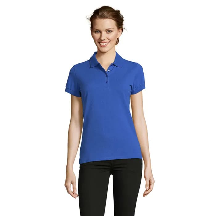 PEOPLE DAMEN POLO 210g - PEOPLE - Royal Blue