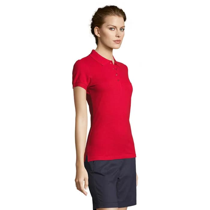 PEOPLE DAMEN POLO 210g - PEOPLE - Red