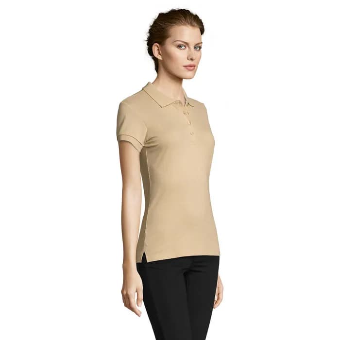 PEOPLE DAMEN POLO 210g - PEOPLE - Sand