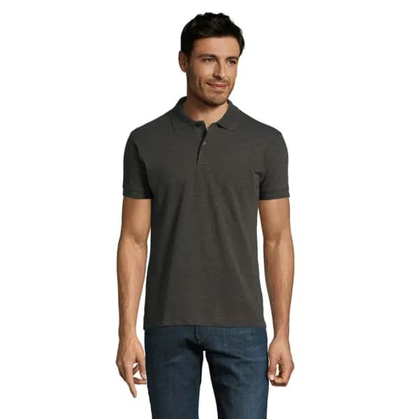PERFECT MEN Polo 180g - PERFECT MEN - Charcoal Melange
