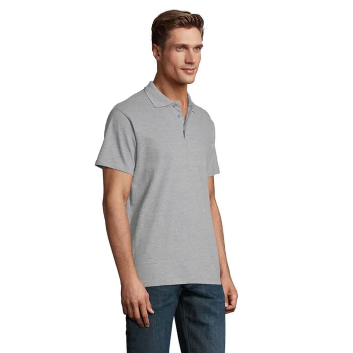 SPRING II MEN Polo 210g - SPRING II - Grau-Melange 2