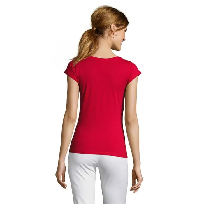 MOON DAMENT-SHIRT 150g - MOON - Red