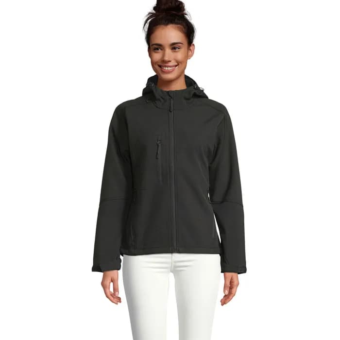 REPLAY DAMEN HOOD SOFTSHELL - REPLAY WOMEN - Schwarz