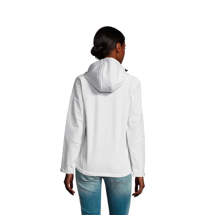 REPLAY DAMEN HOOD SOFTSHELL - REPLAY WOMEN - White