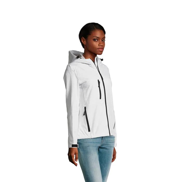REPLAY DAMEN HOOD SOFTSHELL - REPLAY WOMEN - White