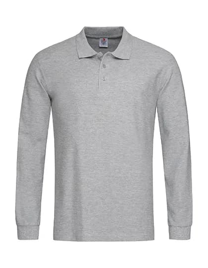 Classic Polo Long Sleeve - Grey Heather