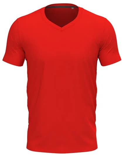 Stretch-T V-Neck - Scarlet Red
