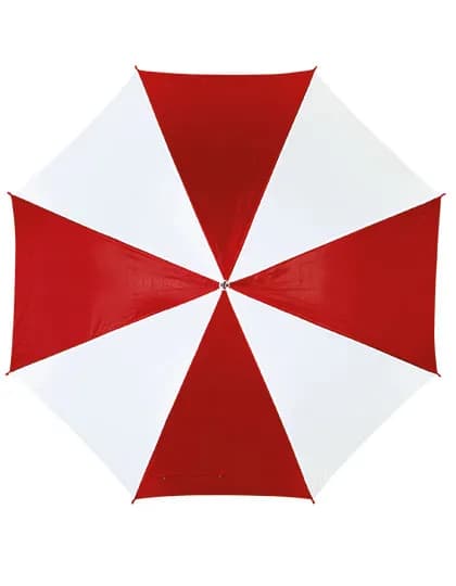 Automatik Stockschirm mit Kunststoffgriff - Red/White