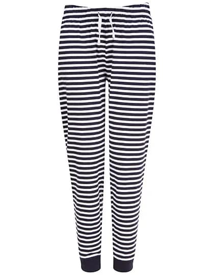 Women´s Cuffed Lounge Pants - Navy/White Stripes