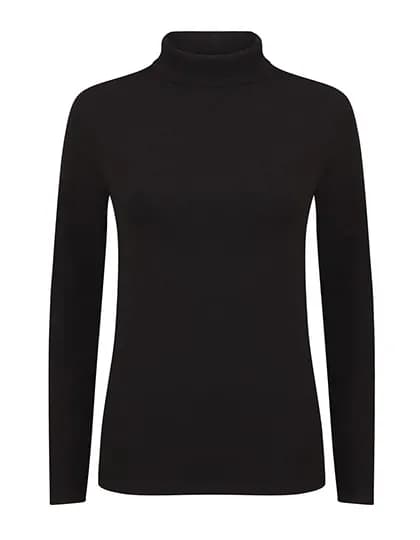 Women´s Feel Good Stretch Roll Neck Top - Black