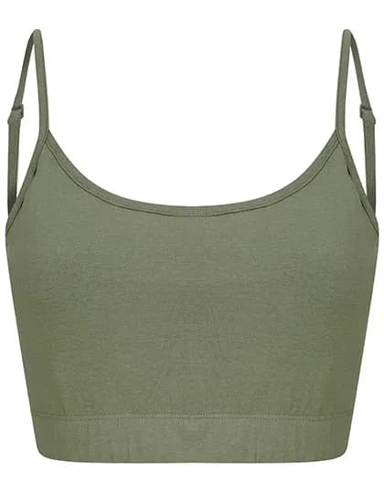 Women´s Sustainable Fashion Cropped Cami Top - Khaki