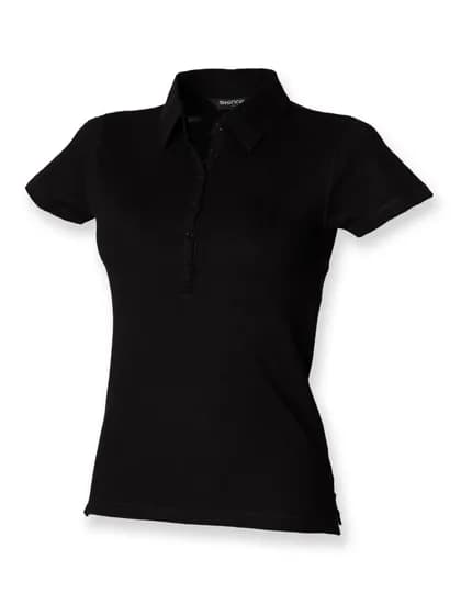 Women´s Short Sleeved Stretch Polo - Black