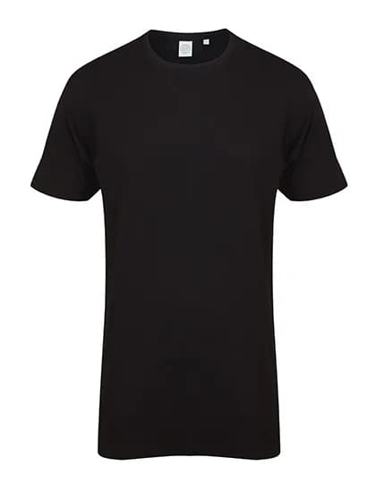 Men´s Longline T-Shirt With Dipped Hem - Black
