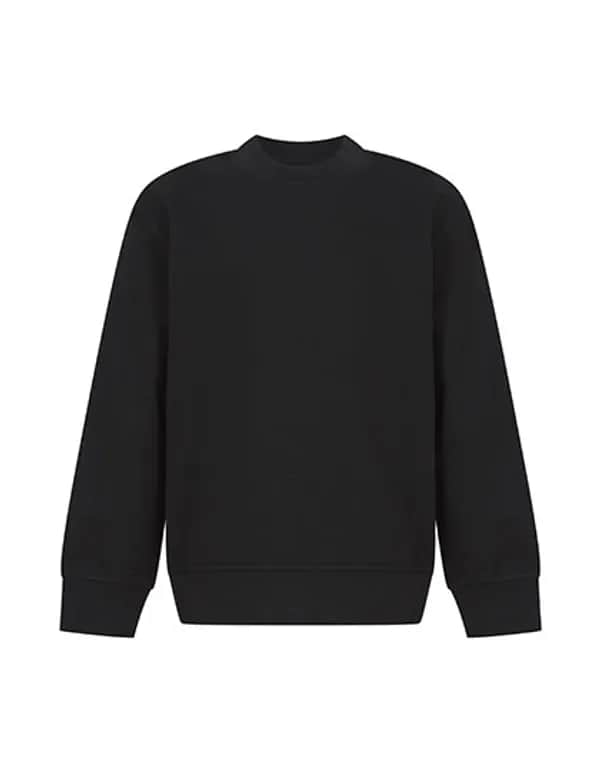 Kids Sustainable Fashion Curved Hem Sweat - Black