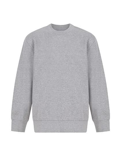 Kids Sustainable Fashion Curved Hem Sweat - Heather Grey