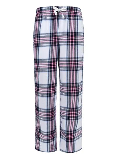 Kids´ Tartan Lounge Pants - White-Pink Check