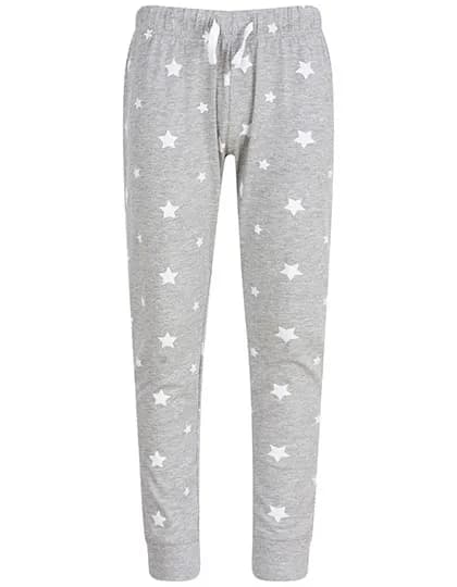 Kids´ Cuffed Lounge Pants - Heather Grey/White Stars