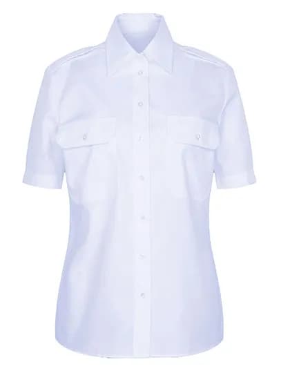 Women´s Pilot Blouse Regular Fit Shortsleeve - Light Blue