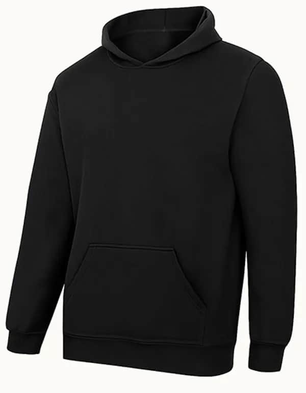 Unisex Organic Cotton Hooded Sweatshirt - Deep Black