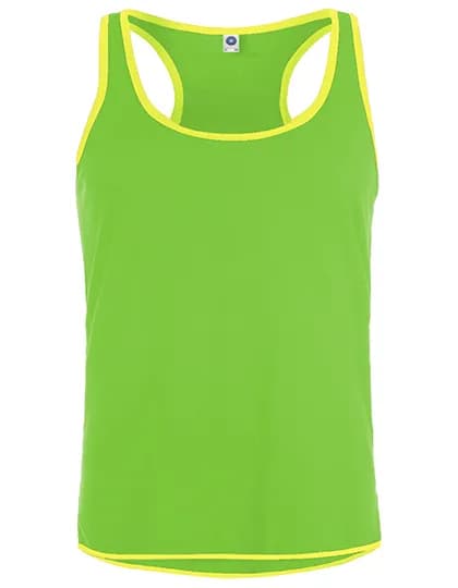Men´s Contrast Sports Vest - Fluorescent Green/Fluorescent Yellow
