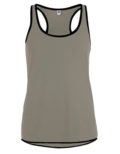 Ladies´ Contrast Sports Vest - Sports Grey (Melange)/Black