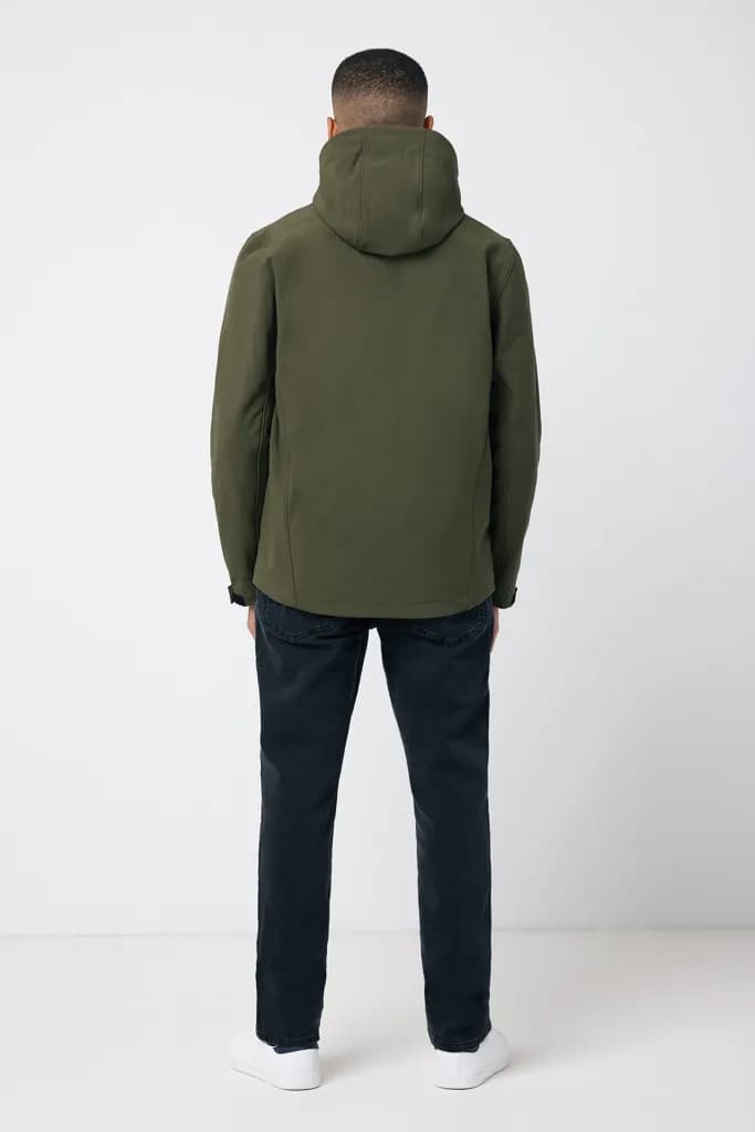 IQONIQ Makalu Herren Softshelljacke aus recyceltem Polyester - khaki