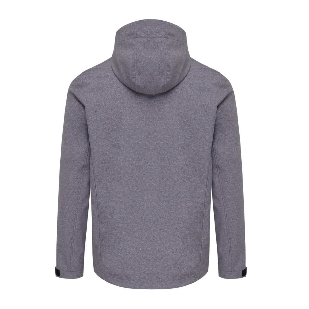 IQONIQ Makalu Herren Softshelljacke aus recyceltem Polyester - vulcano heather grey