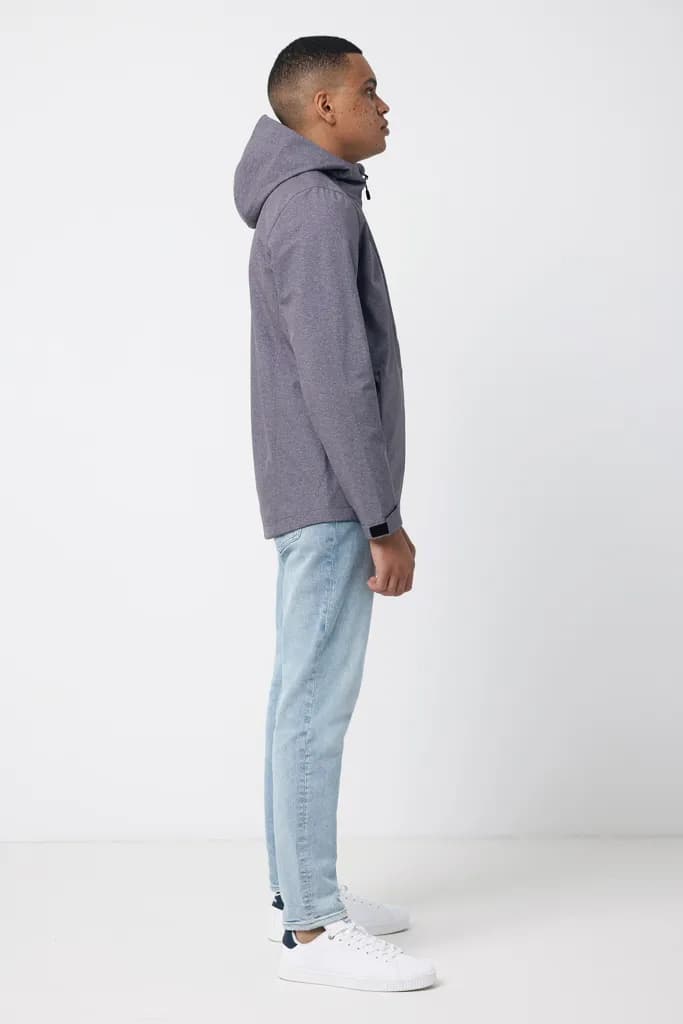 IQONIQ Makalu Herren Softshelljacke aus recyceltem Polyester - vulcano heather grey