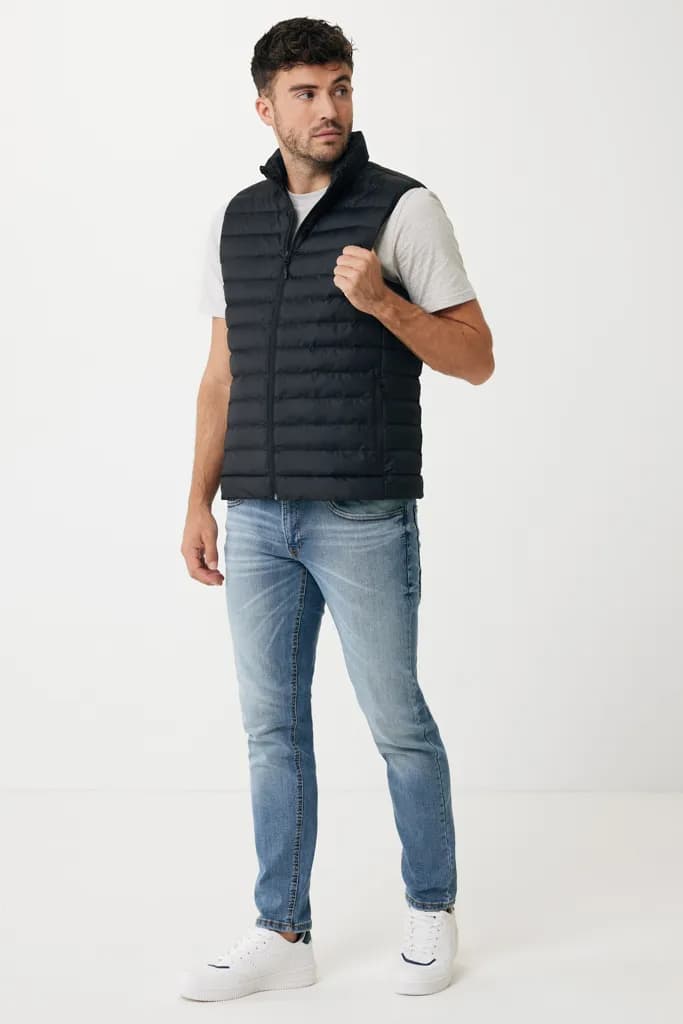 IQONIQ Meru Herren Bodywarmer aus recyceltem Polyester - schwarz